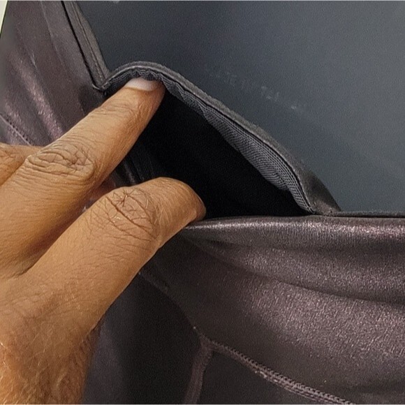 Athleta Elation Ultra High Rise Shimmer Leggings Powervita Burgundy - Picture 5 of 8